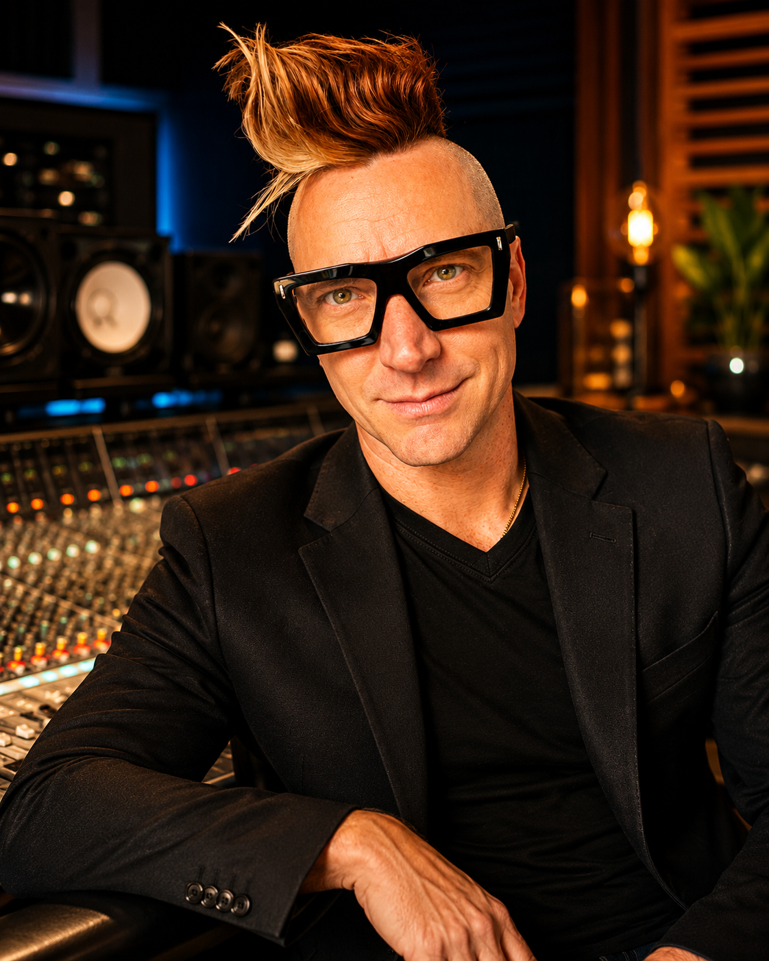 J Fi in the mastering studio